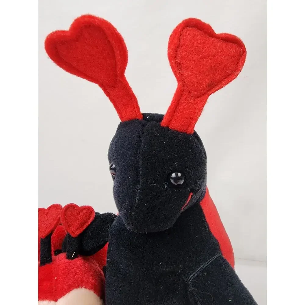 Ladybug Plush Russ “Love Bug” and Ganz 1997 Lady Luv Bugs 2 Black & Red Cute